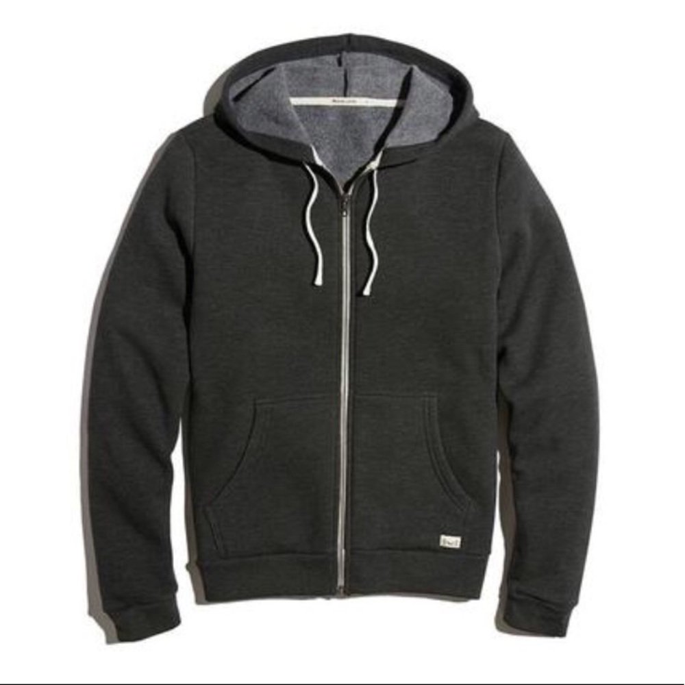 Men’s Sherpa Zip Hoodie faded black